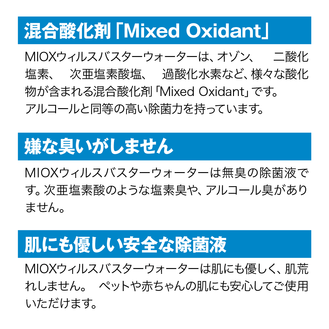 MIOXウイルスバスターウォーター1,000ppm/1,000ml